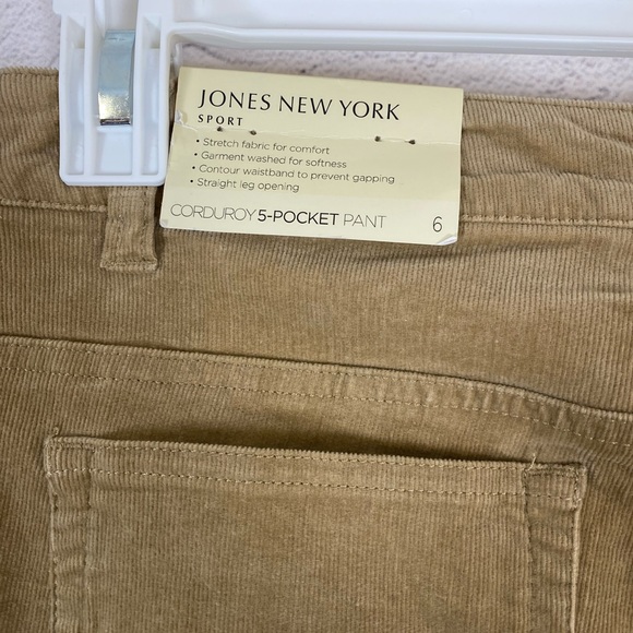 Jones New York Tan Stretch Corduroy Pants size 6 - Picture 8 of 9